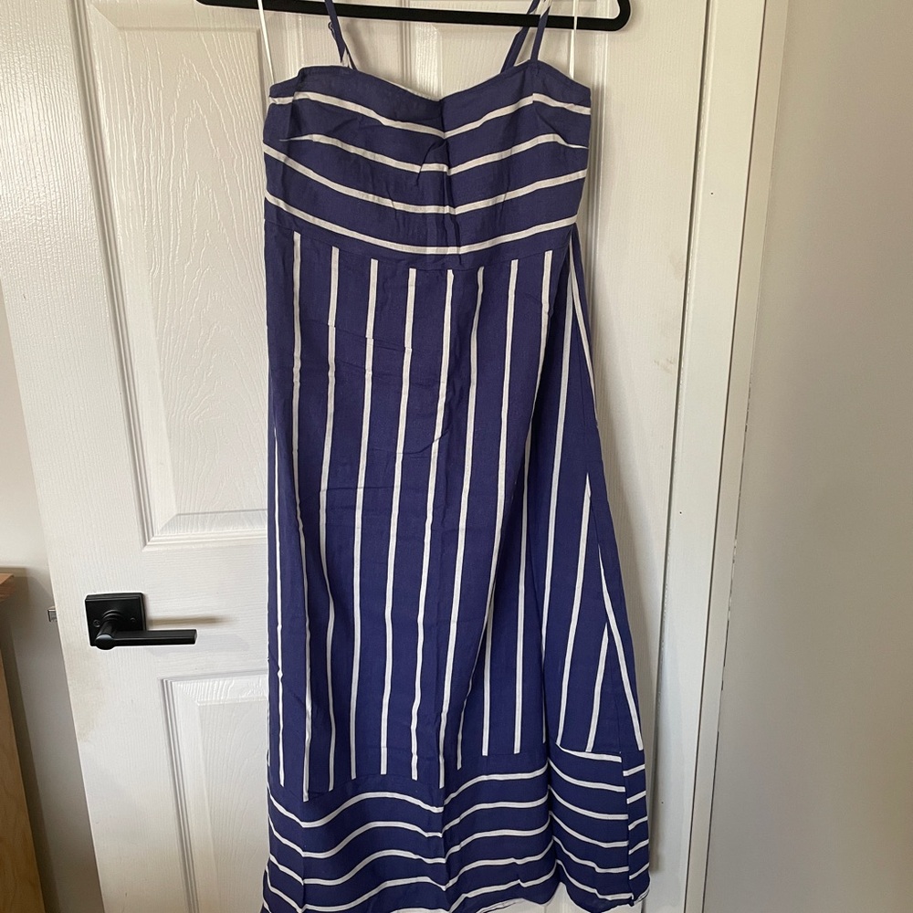 Striped Blue and White Women's Dress